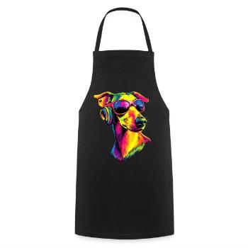 Greyhound Dog Lover Hunting Dog Love Greyhound - Cooking Apron - black - Front - AI Model Male 185 dark (185cm)