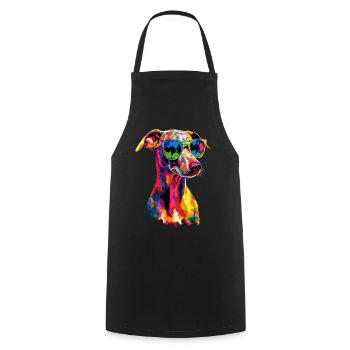 Greyhound Dog Lover Hunting Dog Love Greyhound - Cooking Apron - black - Front - AI Model Male 185 dark (185cm)