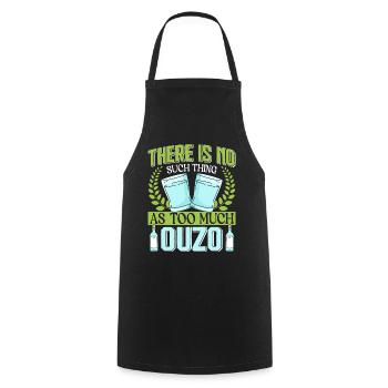 Griechenland Ouzo - Kochschürze - Schwarz - Vorne - AI Model Male 185 dark (185cm)