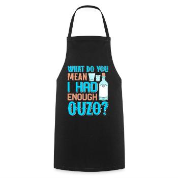 Griechenland Ouzo - Kochschürze - Schwarz - Vorne - AI Model Male 185 dark (185cm)