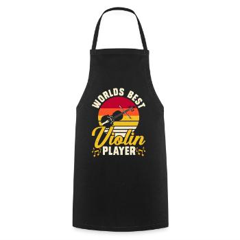 Worlds Best Violin Player - Cooking Apron - black - Front - AI Model Male 185 dark (185cm)