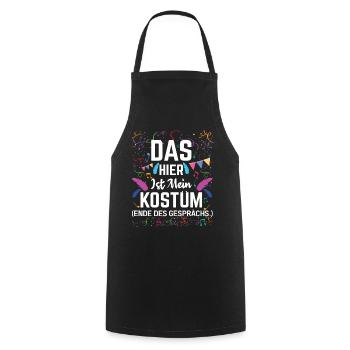 Carnival This is my costume End of the - Cooking Apron - black - Front - AI Model Male 185 dark (185cm)