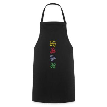 Pi-Tag: Mistakes enable thinking - Cooking Apron - black - Front - AI Model Male 185 dark (185cm)