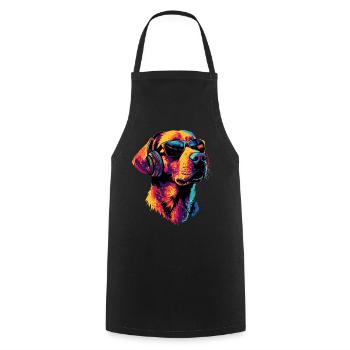 Labrador Retriever Chien Amour Jeunes Labradors mignons - Tablier de cuisine - noir - Devant - AI Model Male 185 dark (185cm)