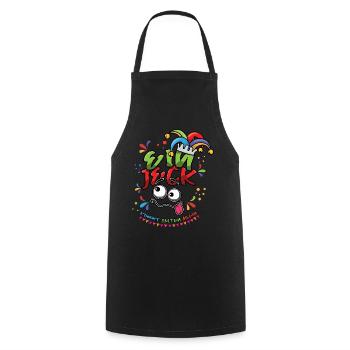 Carnival A Jeck Rarely Comes Alone Colorful - Cooking Apron - black - Front - AI Model Male 185 dark (185cm)