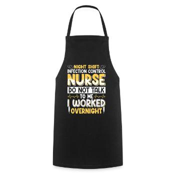 Caregiver Infection Control - Cooking Apron - black - Front - AI Model Male 185 dark (185cm)