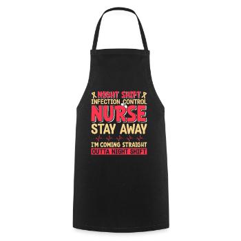 Caregiver Infection Control - Cooking Apron - black - Front - AI Model Male 185 dark (185cm)