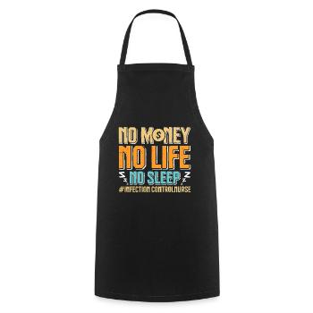 Caregiver Infection Control - Cooking Apron - black - Front - AI Model Male 185 dark (185cm)