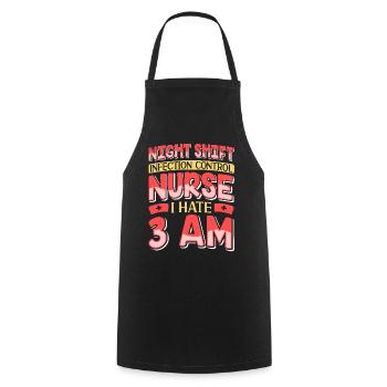 Caregiver Infection Control - Cooking Apron - black - Front - AI Model Male 185 dark (185cm)