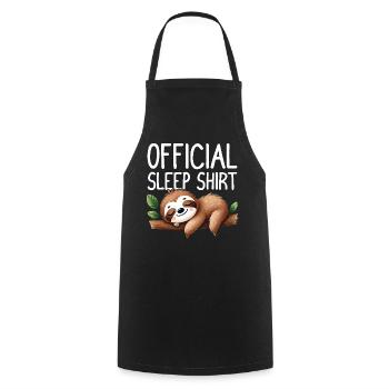 Chemise de nuit officielle Funny Sloth Nap Lover - Tablier de cuisine - noir - Devant - AI Model Male 185 dark (185cm)