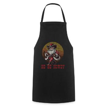 Noël Cowboy Santa Ho Ho Howdy - Tablier de cuisine - noir - Devant - AI Model Male 185 dark (185cm)