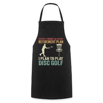 Lustiger Disc Golf Altersvorsorge Frisbee Golfer - Kochschürze - Schwarz - Vorne - AI Model Male 185 dark (185cm)