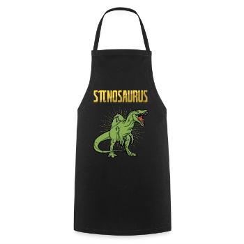 Stinosaure Pi Tag Dinosaure Design - Tablier de cuisine - noir - Devant - AI Model Male 185 dark (185cm)