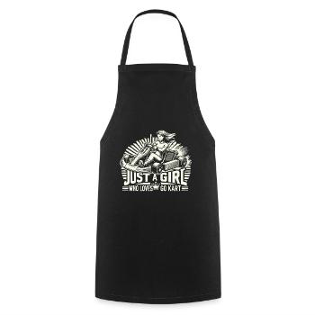 Une fille qui adore le karting - Tablier de cuisine - noir - Devant - AI Model Male 185 dark (185cm)