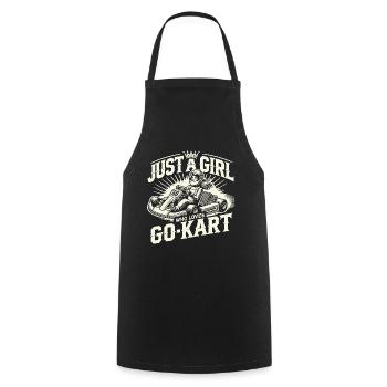Juste une fille qui aime le karting - Tablier de cuisine - noir - Devant - AI Model Male 185 dark (185cm)