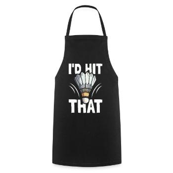 J’aurais frappé ce volant cadeau d’amateur de badminton - Tablier de cuisine - noir - Devant - AI Model Male 185 dark (185cm)