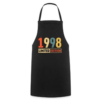 Édition limitée 1998 - Tablier de cuisine - noir - Devant - AI Model Male 185 dark (185cm)