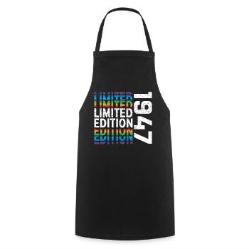 Limited Edition 1947 - Cooking Apron - black - Front - AI Model Male 185 dark (185cm)