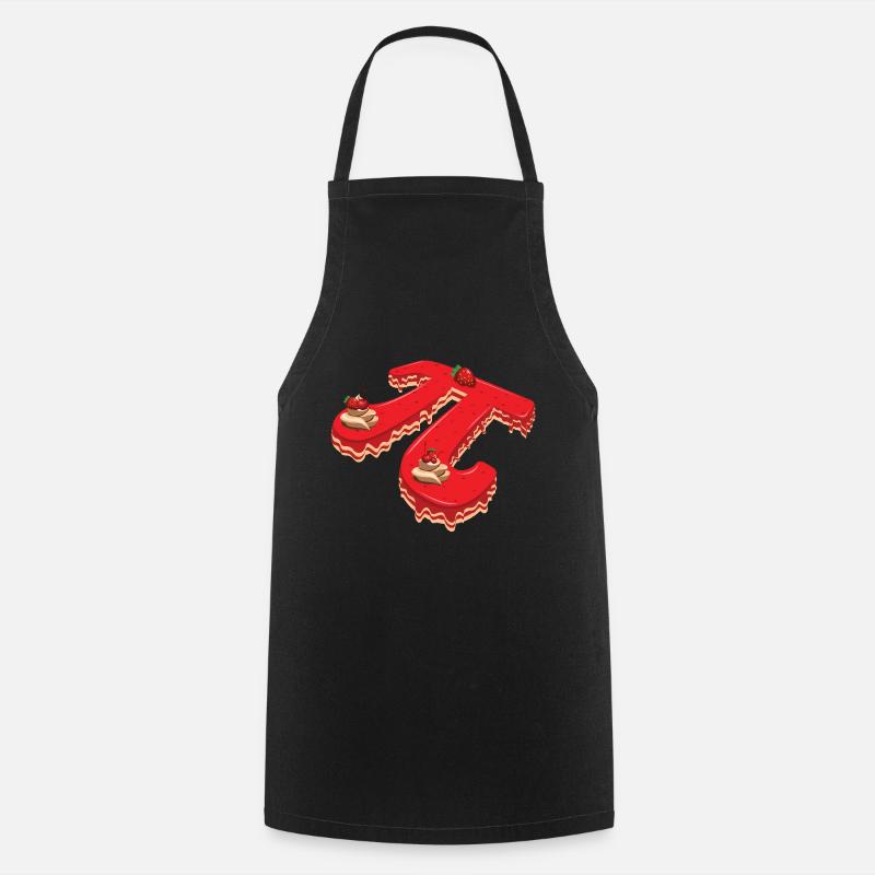 Pi Tag Cake Framboise Fraise Design - Tablier de cuisine - noir