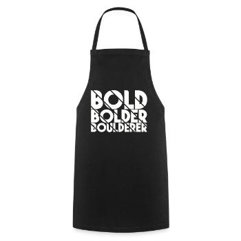 Bloc Bold Bolder Boulderer - Tablier de cuisine - noir - Devant - AI Model Male 185 dark (185cm)