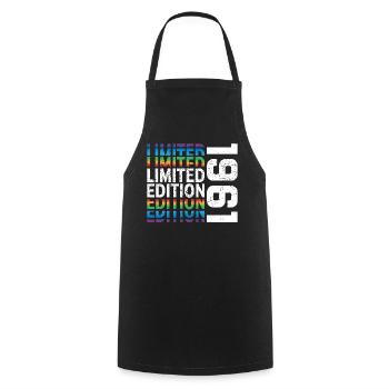 Edition limitée 1961 - Tablier de cuisine - noir - Devant - AI Model Male 185 dark (185cm)