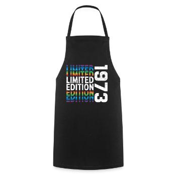 Édition limitée 1973 - Tablier de cuisine - noir - Devant - AI Model Male 185 dark (185cm)