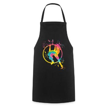Aerialist Aerial Ring Lyra Air Ring - Cooking Apron - black - Front - AI Model Male 185 dark (185cm)