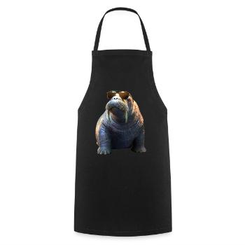 Walross Stoßzähne Robbe Wilde Pazifische Walrosse - Kochschürze - Schwarz - Vorne - AI Model Male 185 dark (185cm)