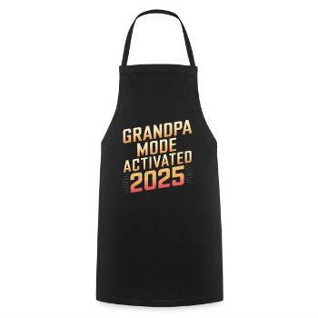 Mode grand-père activé 2025 - Tablier de cuisine - noir - Devant - AI Model Male 185 dark (185cm)
