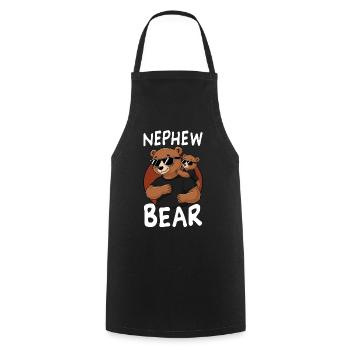 Nephew Bear - Cooking Apron - black - Front - AI Model Male 185 dark (185cm)