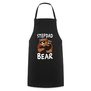 Stepdad Bear - Kochschürze - Schwarz - Vorne - AI Model Male 185 dark (185cm)