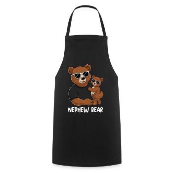 Nephew Bear - Cooking Apron - black - Front - AI Model Male 185 dark (185cm)