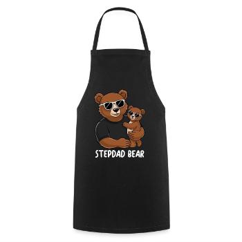 Stepdad Bear - Kochschürze - Schwarz - Vorne - AI Model Male 185 dark (185cm)