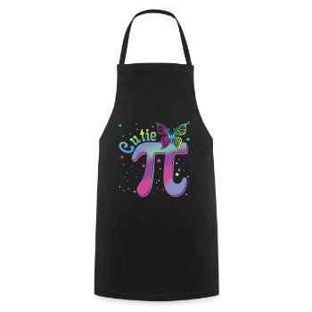 Cutie Pi Day for Math Fans with Butterfly - Cooking Apron - black - Front - AI Model Male 185 dark (185cm)