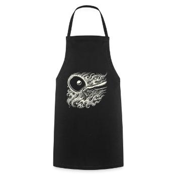 Raquette de tennis de table enflammée pour des jeux dynamiques - Tablier de cuisine - noir - Devant - AI Model Male 185 dark (185cm)