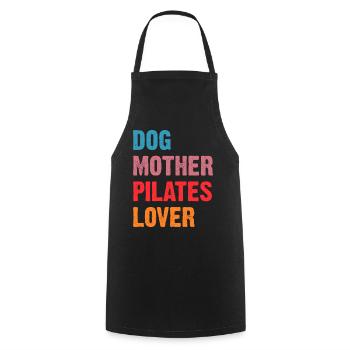 Dog Mother Pilates Lover - Cooking Apron - black - Front - AI Model Male 185 dark (185cm)