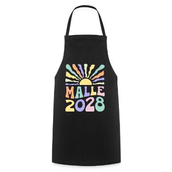 Malle 2028 - Kochschürze - Schwarz - Vorne - AI Model Male 185 dark (185cm)