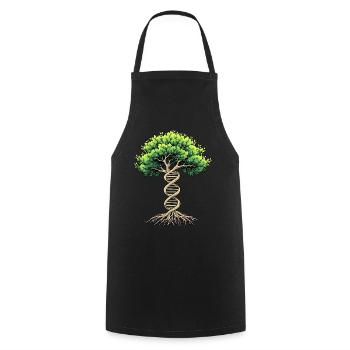 DNA Tree of Life - Cooking Apron - black - Front - AI Model Male 185 dark (185cm)
