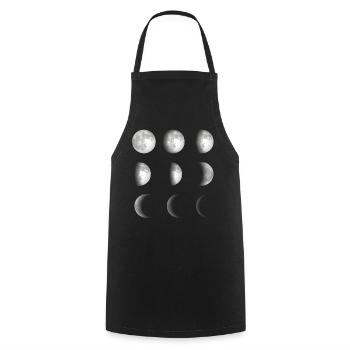 Phases de lune espace - Tablier de cuisine - noir - Devant - AI Model Male 185 dark (185cm)