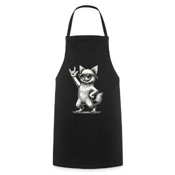 Funny Rock Music Festival Chihuahua Dog - Cooking Apron - black - Front - AI Model Male 185 dark (185cm)
