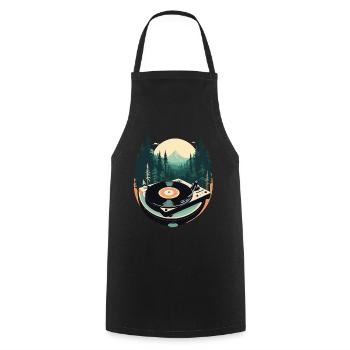 Musique Streetwear Tenue Platine Forêt - Tablier de cuisine - noir - Devant - AI Model Male 185 dark (185cm)