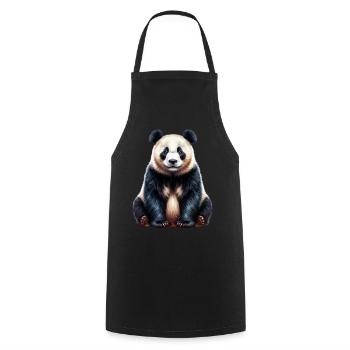 Panda - Tablier de cuisine - noir - Devant - AI Model Male 185 dark (185cm)
