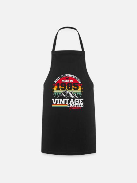 Né en 1985 Cadeau d’anniversaire vintage - Tablier de cuisine - noir