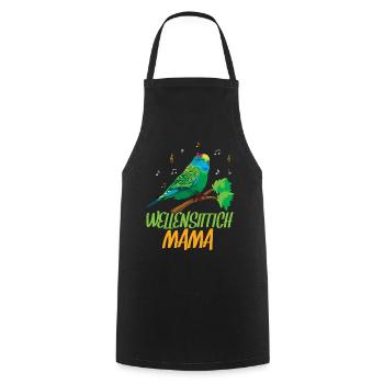 Budgie Mom Music Lover - Cooking Apron - black - Front - AI Model Male 185 dark (185cm)