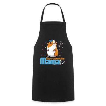 Maman cochon d’Inde aimante et douce - Tablier de cuisine - noir - Devant - AI Model Male 185 dark (185cm)
