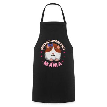 Meerschweinchen Mama Coole Illustration - Kochschürze - Schwarz - Vorne - AI Model Male 185 dark (185cm)