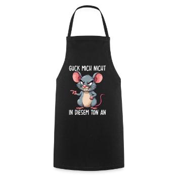 Ne me regardez pas dans ce ton Rats - Tablier de cuisine - noir - Devant - AI Model Male 185 dark (185cm)