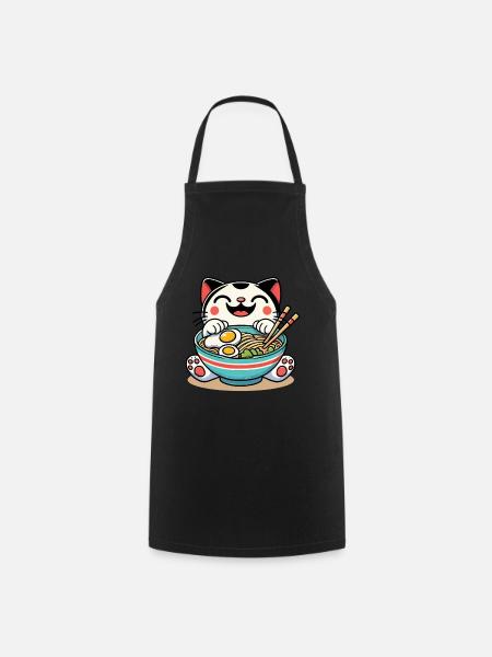 Ramen Nudeln Japanisches Streetwear Anime Kawaii - Kochschürze - Schwarz