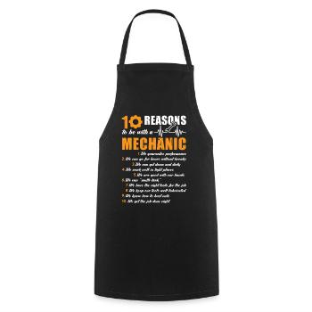 Mechanic 10 Reasons To Be With A Mechanic - Cooking Apron - black - Front - AI Model Male 185 dark (185cm)