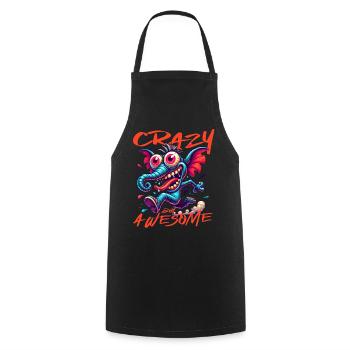 Crazy but Awesome Elefant Comic Stil - Kochschürze - Schwarz - Vorne - AI Model Male 185 dark (185cm)